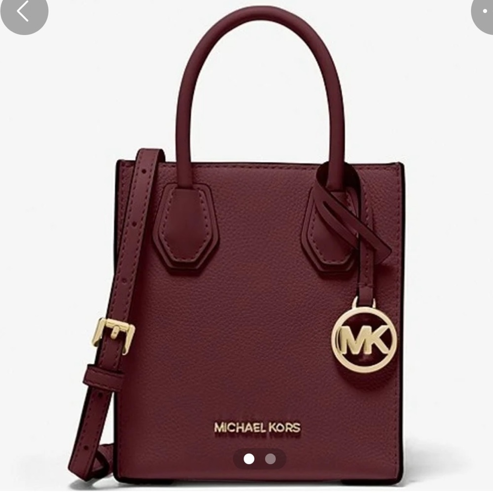 Michael Kors Mercer Extra-Small Pebbled Leather Crossbody Bag‎